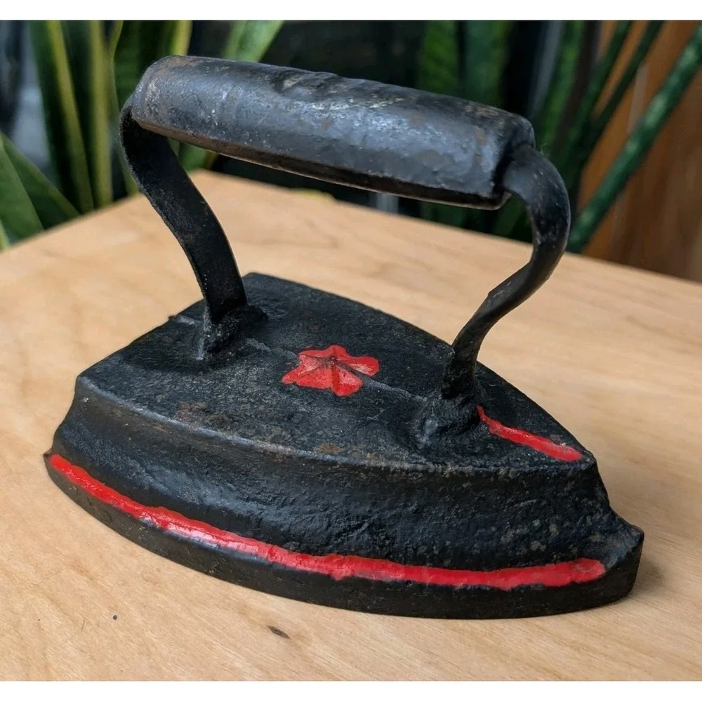 Vintage Wrought Iron Clothes Iron Door Stop